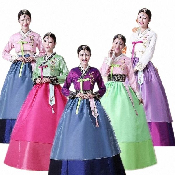 Neues weibliches traditionelles koreanisches Hanbok-Dr-koreanisches Folk-Bühnentanzkostüm Korea-traditionelles Kostüm Hanbok-koreanisches Dr d0Nv #