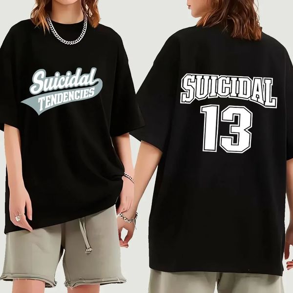 Футболка Suicidal Tendances 13 Graphics, мужская и женская летняя футболка из 100 хлопка, футболка большого размера с коротким рукавом, уличная одежда 240315