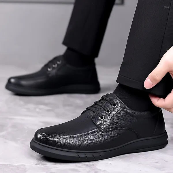 Повседневная обувь, кожаные мужские оксфорды, деловая формальная модельная обувь, дизайнерские лоферы для взрослых, без шнуровки для офисной работы