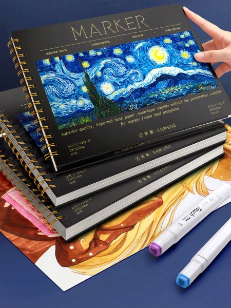 A4/8K SketchBook addensato Student Art Painting Drawing Sheets Teach Book Notebook Water Color School Stationery