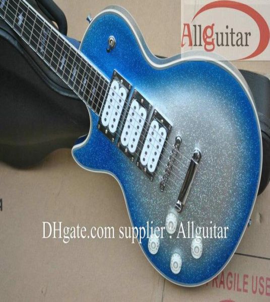 Linkshänder Ace Frehley silveblue E-Gitarre mit hellem Ebenholzgriffbrett China Guitar4515158