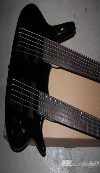 Guitarra baixo de pescoço duplo totalmente personalizada 5 cordas e 6 cordas baixo guitarra elétrica3793895