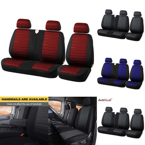 Atualização autoyouth universal caminhão capa 100% respirável dentro airbag compatível para único motorista duplo passageiro 2 + 1 assento