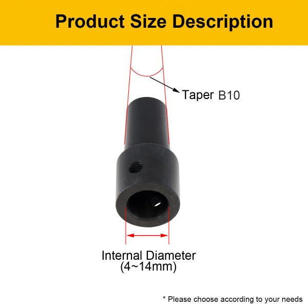 B12 B10 JTO -Bohrer -Spannstange Hülle Motorwelle Adapter Stahlwelle Kupplungsstecker 4mm/5 mm/6 mm/8mm/10mm/12mm/14mm