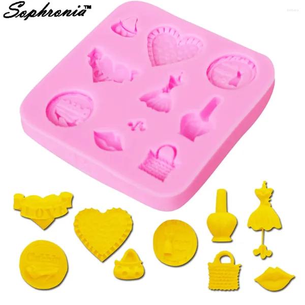 Stampi da forno F1116 Borsa fai da te/Gonna/A forma di amore 1 pz Gioielli in resina UV Stampo in silicone Expoxy Fare Decorare artigianato