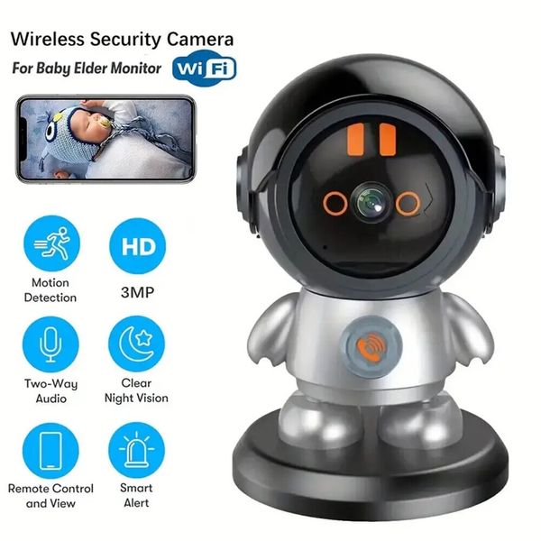 3MP HD PTZ WiFi IP Kamera Güvenlik Robot Kamera Kapalı Bebek Monitörü İki Yolcu Konuşma İnsan İzleme WiFi Gözetim Kamerası