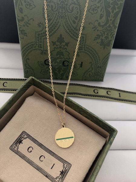 Классический стиль свадебное ожерелье минималистского стиля дизайнер с золотым дизайном Love Love Gift Новое подвесное ожерелье роскошное высококачественное подарок