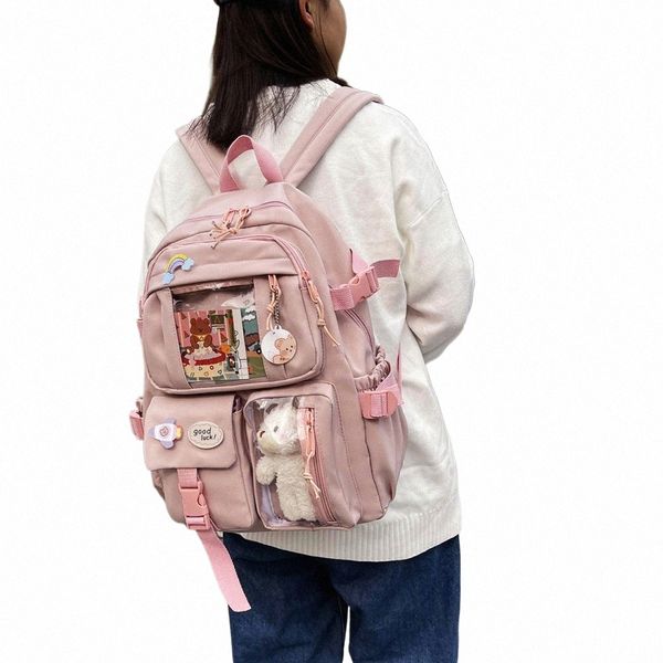 Hohe Schule Mädchen Rucksack Student Schultaschen Für Teenager Mädchen Nyl Multi Taschen Kawaii Rucksack Harajuku Frauen Rucksäcke S4lY #