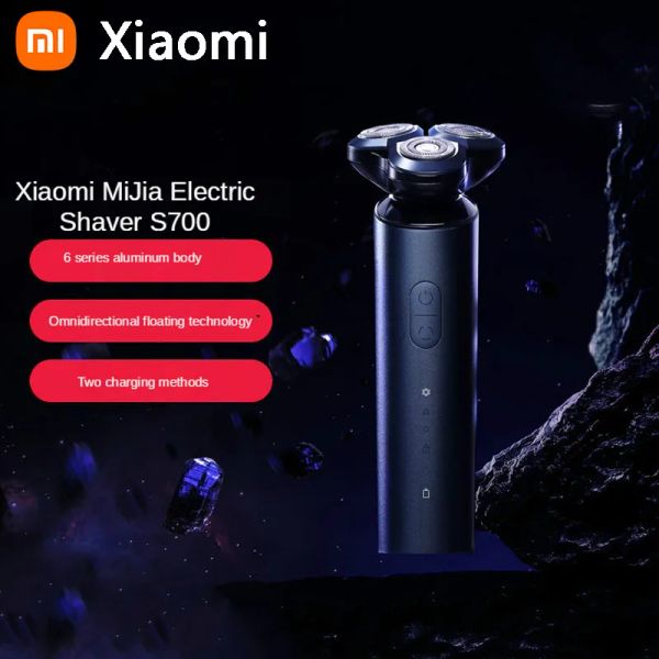 Rasierer Xiaomi Mijia S700 Elektrorasierer, Rasierer, Bartmaschine für Männer, trockener und nasser Bart mit Schneidköpfen, Trimmer, wiederaufladbar, Mi Electric