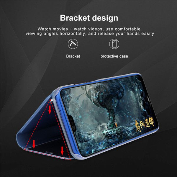 Mirror Flip Case for Huawei Honor 70 50 20S 20 10 Magic 5 Lite Pro Stand Telefone para honra x8 x7 x9 9a 9x carcasa