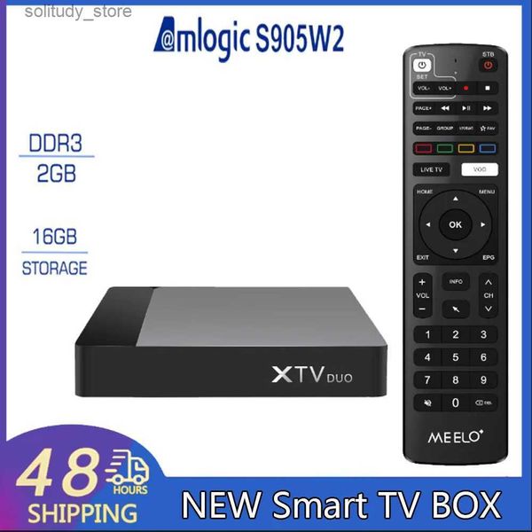 Set Top Box Nuovo Smart Android TV Box XTV DUO Amlogic S905W2 2.4 e 5GHz Dual WiFi LAN 100M AV1 HDR 4K Risoluzione Ultra HD Lettore multimediale Q240330