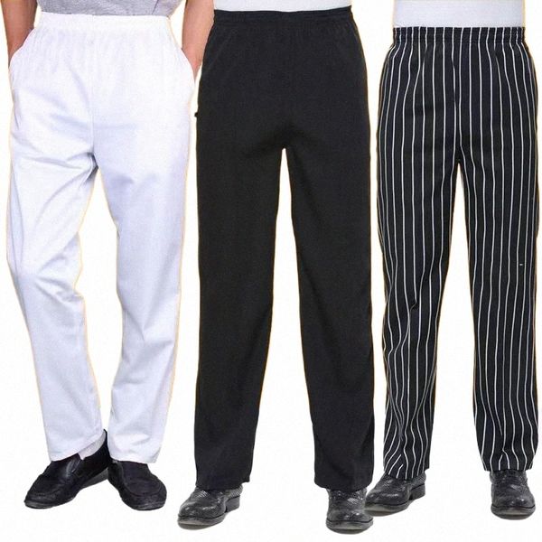 Şef Pantolon Erkekler Restoran Mutfak Unisex Cook Works Hafif Bol Pantolon Şef Accories Şef Dipler Üniforma Erkekler O7ph#