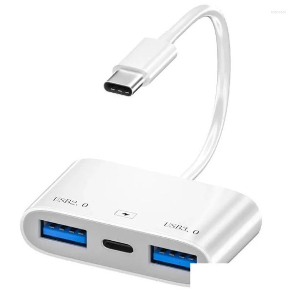 Hubs USB Mini Typec 3 em 1 Mti Port Docking Station para laptops Drop Delivery Computadores Rede Acessórios de computador Otvxu