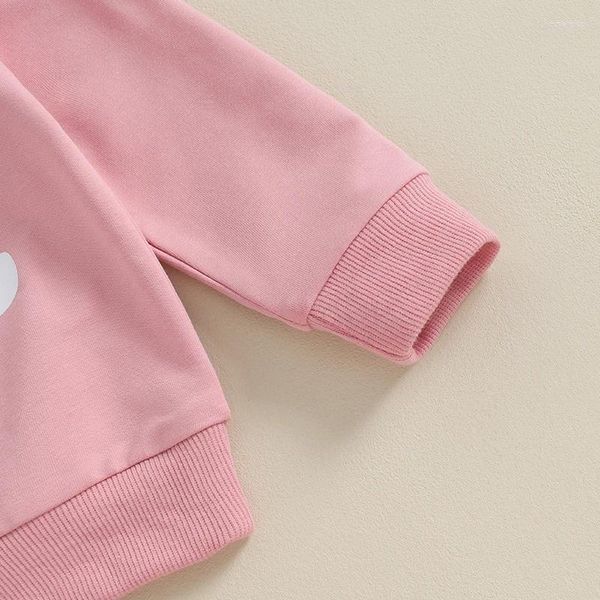Conjuntos de roupas para bebês meninas roupas daddys com estampa pequena pulôver camisa calças compridas conjunto outono inverno roupas fofas