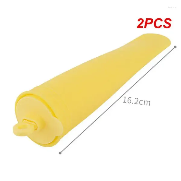 Backformen 2PCS Sommer Popsicle Maker Form Küche Bunte Lebensmittelqualität Silikon Eis Form Childern Werkzeug