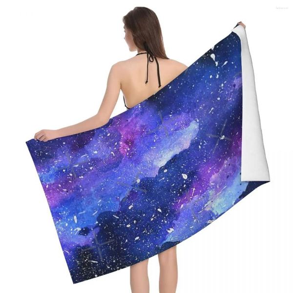 Toalha Galaxy 80x130cm Banho Skin-friendly Para Festa na Praia