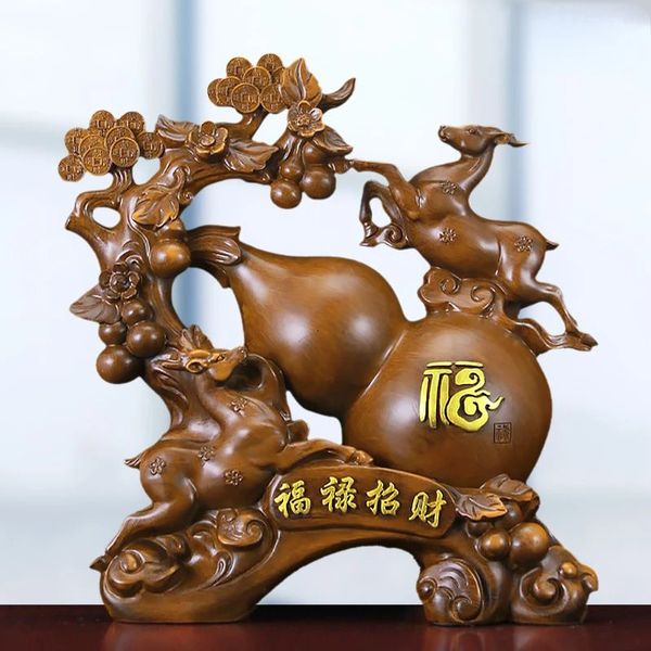Zucca cinese della fortuna Casa Soggiorno Ornamenti Dispositivo di raffreddamento del vino Decorazione d'ingresso per gli amici Regalo di inaugurazione della casa 240325
