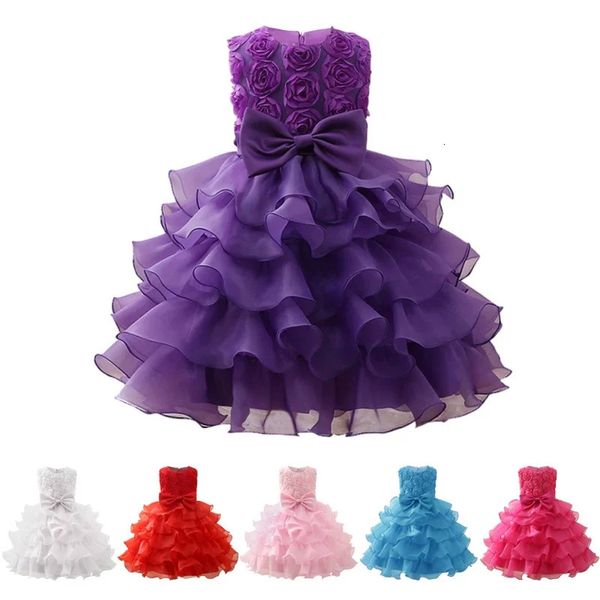 Mädchen Prinzessin Blume Luxus Party Formale Kleider Für Hochzeit Geburtstag Tutu Kleid Kinder Elegante Flauschige Vestidos für 410 Jahr 240321