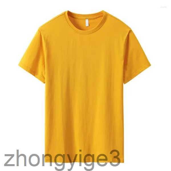 T-shirt da uomo T-shirt da uomo in cotone giallo estivo T-shirt manica corta Plus Size 6XL 8XL 9XL T-shirt casual da casa T-shirt nera allentata oversize 70