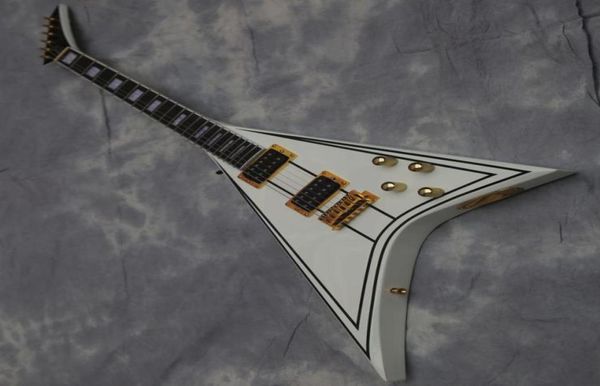 Guitarra de qualidade Randy Rhoads VSolid Body White cores01234600461