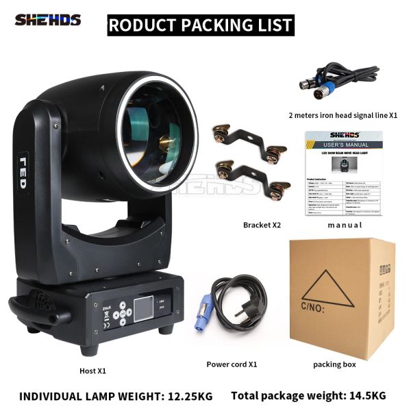 Shehds New LED Beam 300W Moving Head DMX Light DJ Bühnenstange Disco