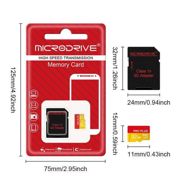 Schede mini SD all'ingrosso 4GB 8 GB 16 GB Scheda di memoria 64GB 128GB 256GB 512 GB Cartao de Memoria da 32 GB Micro TF Scheda di memoria flash Memoria scheda