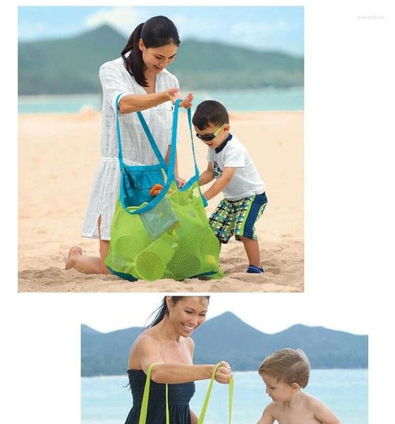 Aufbewahrungstaschen Outdoor Kinder Strandnetz Tasche Spielzeug Baggerwerkzeuge Schutt Mesh Groß