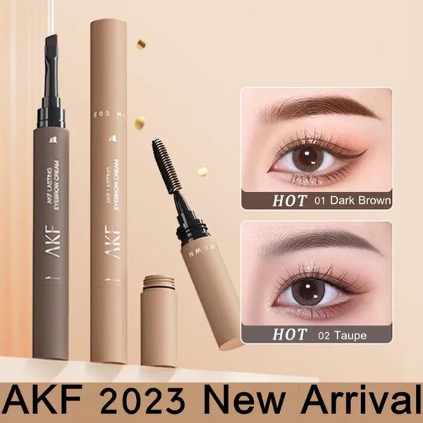 A K F Sobrancelha Tingimento Pomada Creme Lápis À Prova D 'Água Natural de Longa Duração Fácil de Colorir Eye Liner Hairline Pen Maquiagem Cosméticos 240327