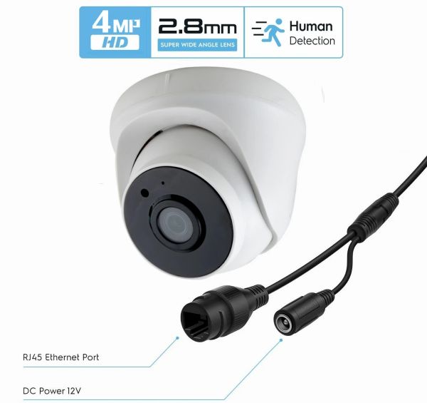 XM HD IP -Kamera 4.0MP Innenraum Audio Dome CAM IR -Objektiv 2,8 mm IP CCTV -Überwachungskamera -Netzwerk P2P Android iPhone Xmeye Ansicht