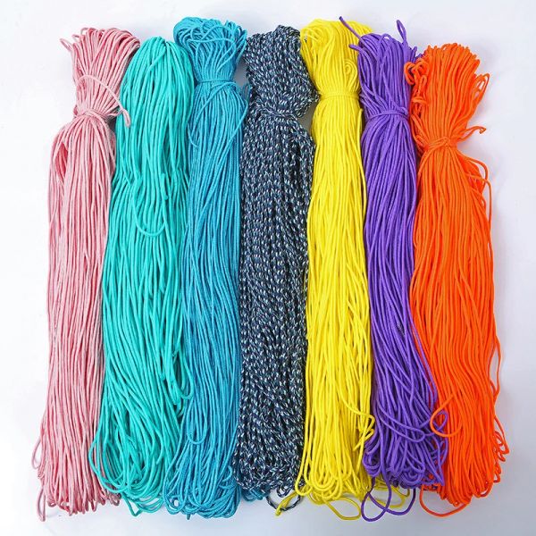 Paracord CoreSpun Cavo per paracadute, cordino per tenda, escursionismo, campeggio, stendibiancheria, braccialetto fai da te, diametro 2 mm, 50 m, 100 m