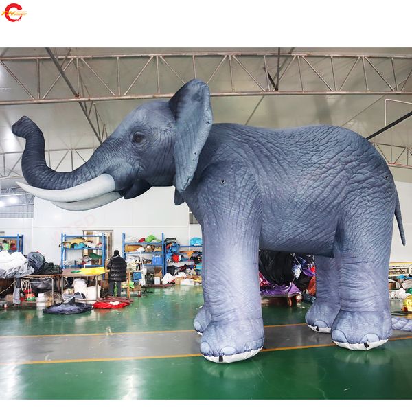 Atividades ao ar livre 2024 novo design 5m 17 pés de altura elefante inflável desenhos animados grandes animais infláveis para decoração de publicidade de eventos