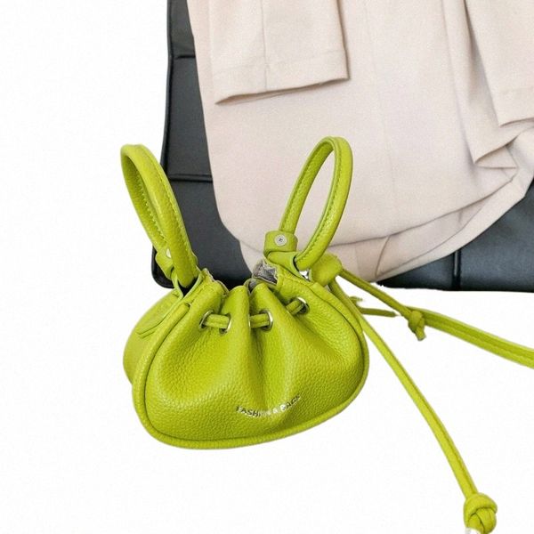 зеленые мини-сумки через плечо, трендовые седельные сумки для женщин, роскошная сумка на шнурке и кошелек, мягкая кожаная женская сумка, сумка для губной помады m2aM #