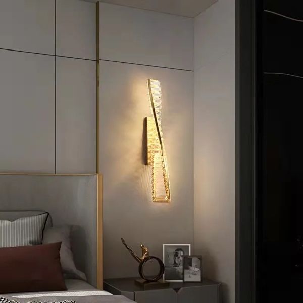 Прикроватная светодиодная лампа роскошные хрустальные стены на стенах