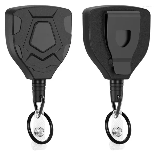 Chaveiros porta-chaves retráteis porta-chaves resistentes com corda de fio de aço fácil de usar