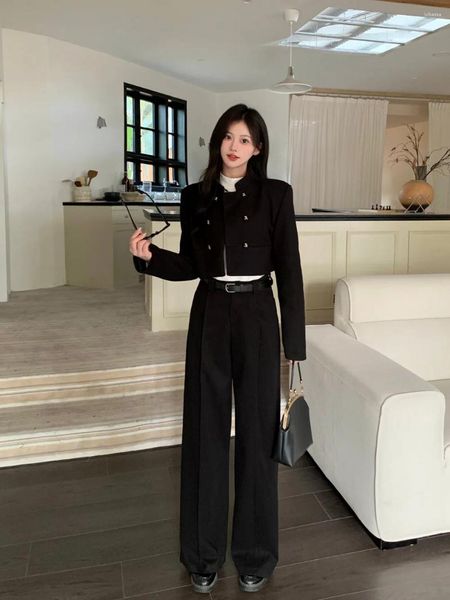 Vestidos casuais - tamanho estilo feminino clipe chinês algodão engrossado lã curta retro calças retas vestido