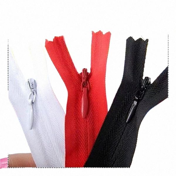 100pcs 18-70cm 3 # Zíper Nyl invisível Close-End Saia Zip DIY Sacos Travesseiros Escondidos Carteira Roupas Acessórios de Costura 445N #