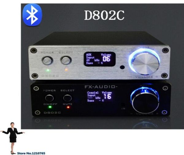 FXAudio D802C Bluetooth30 amplificador digital puro USBRCAOpticalCoaxial 24Bit192KHz 80W80W Display OLED2379476