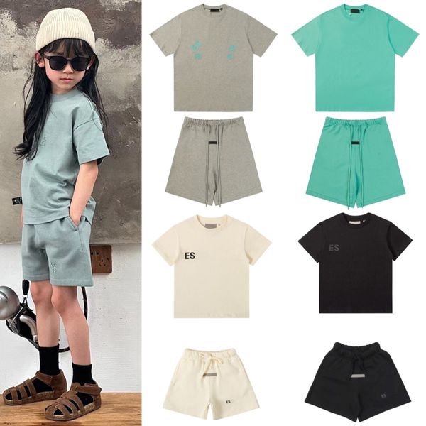 BIG Jungen Mädchen T-Shirts Shorts Sommer Kleidung Sets Kinder Designer Kleinkind Sportanzug Kleidung Kinder Jugend Familie Passende Outfits