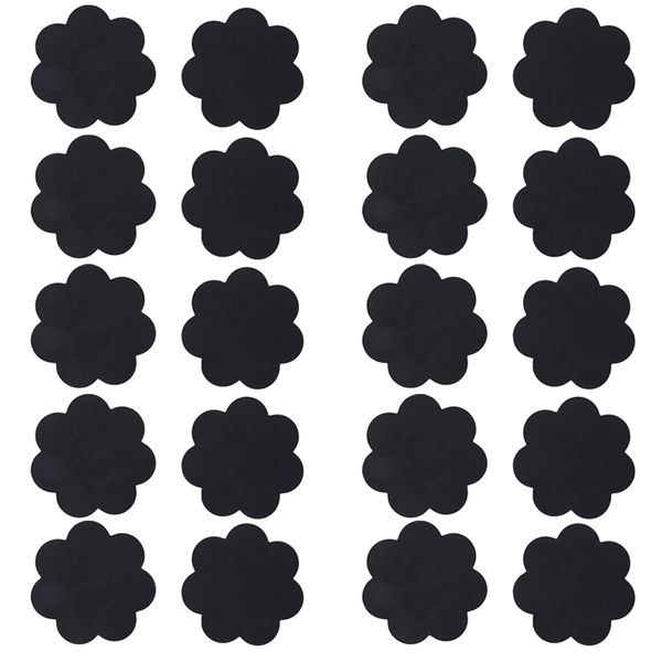10 coppie in raso Black Black Flower Cover Cover Adesivo reggiseno per capezzolo per capezzolo sexy pastie reggiseno adesivo per le donne intimate