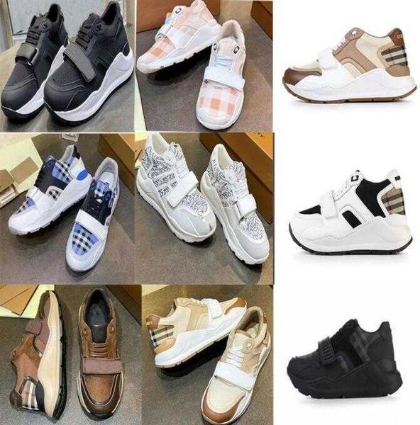 Tasarımcı Ayakkabı Retro Kontrol Spor Ayakkabıları Erkek ve Kız Okul Döngüsü Platformu Spor ayakkabıları Süet Deri Spor Ayakkabı Siyah Beyaz Örgü Koşu Ayakkabıları Boyut 35-45