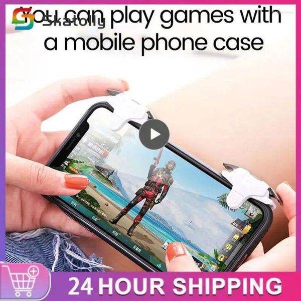 Controladores de jogo Mini Mobile Gaming Trigger para Pubg Phone Controller Gamepad Joystick Aim Shooting L1R1 Pulse Key Button Android