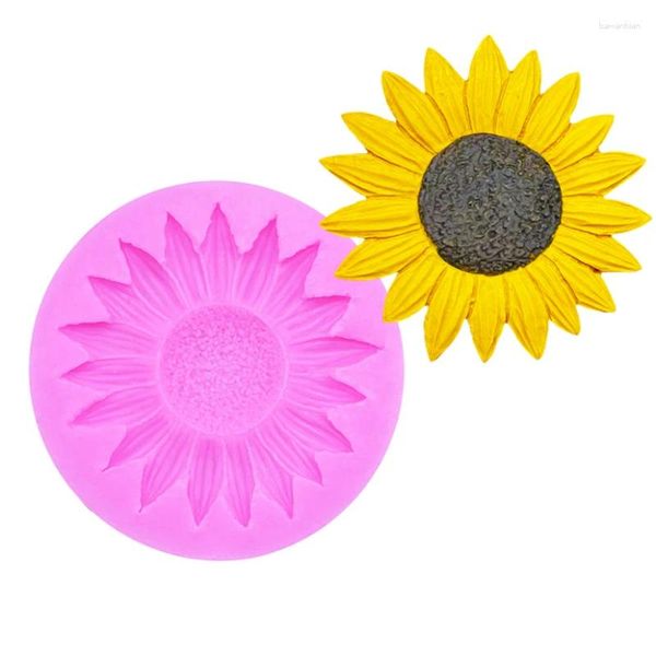 Stampi da forno Girasole Silicone Sugarcraft Stampo Cioccolato Cupcake Fondente Strumenti per decorare torte