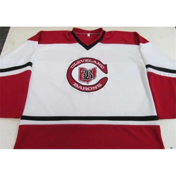 24S Personalizza tage Cleveland Barons # 27 Gilles Meloche Hockey Jersey Ricamo cucito o personalizzato qualsiasi nome o numero retrò Jersey