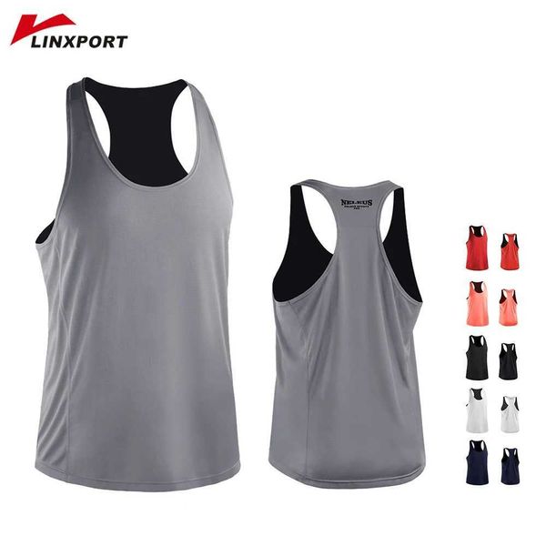 Homens camisetas Mens Ginásio Roupas Sem Mangas Jaqueta Fitness Top Compressão Camisa Corte Running Colete Esportes T-shirt Folha de Fitness J240330