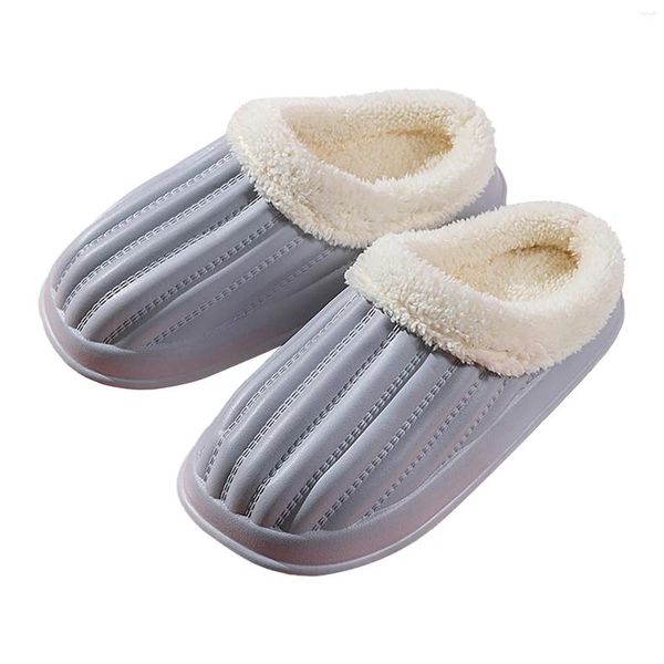 Pantofole 2024 in cotone impermeabile per coppie scarpe invernali soffici e comode casa calda antiscivolo per interni