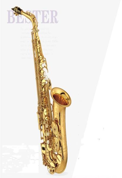 Saxofone alto dourado de nível profissional YAS875ex Japão marca saxofone alto instrumento musical EFlat 9706174