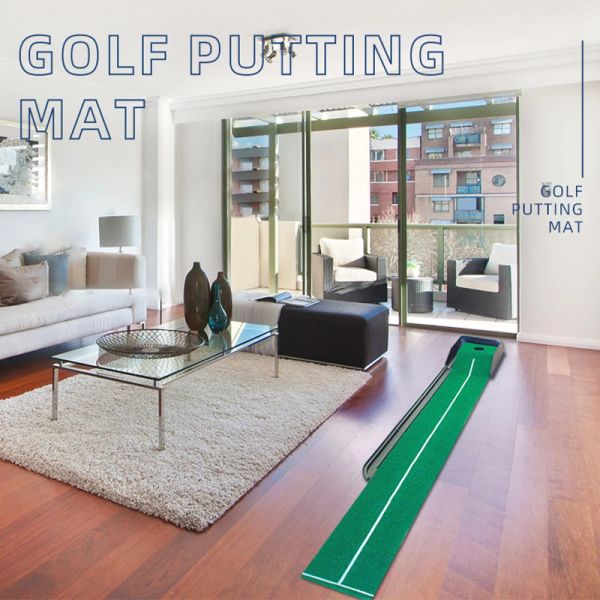 AIDS Golf Puting Mat Green Golf Konut/Açık Hava/Ofis Kullanımı için Otomatik Top Dönüş Fonksiyonu ile Eğitmen Golf Mat Pıhtılaşma