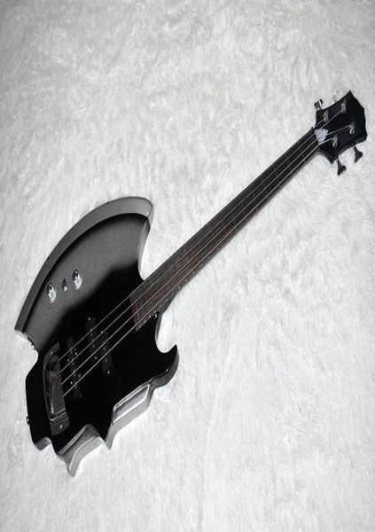 Factory Custom Left Hand Unusual Axe E-Bass mit 4 Saiten, Griffbrett aus Palisander, Chrom-Hardware, hohe Qualität, kann 8360247 sein