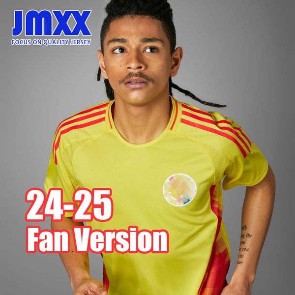 S-4XL JMXX 24-25 Colombia Soccer Jerseys Home Away Третий специальная мужская униформа для футбольной рубашки для футбольной рубашки 2024 2025 Версия фанатов