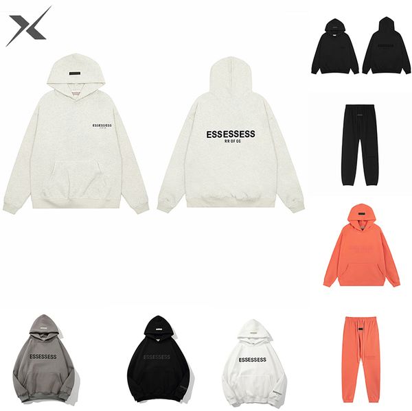 Hoodie Designer Sweatshirt Erkek Hoodies Pantolon Trend Mektubu Baskılı Tasarım Uzun Kollu Yuvarlak Kazak Siyah Beyaz Gri Pamuk Sokak Giysisi S-XL